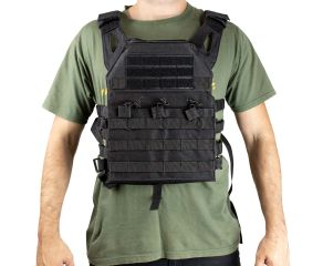 Colete Tático Preto Plate Carrier