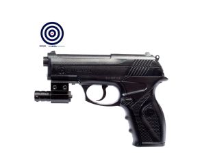 Pistola de Pressão R11 (C11) CO2 Rossi 6mm + Mira Laser Trilho 11mm 22mm Pequena + Alvos