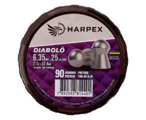 Chumbinho Harpex Diabolô 6.35mm 2,1g 32,4gr 90un