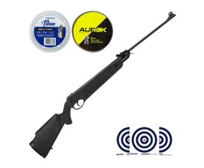 Carabina de Pressão CBC AG11 5.5mm + Chumbos Votex Atena 5.5mm + Chumbos Rifle Promax 5.5mm + Alvos