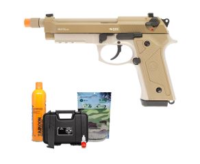 Pistola Airsoft GBB Beretta M9 A3 Full Metal Tan + Magazine + BBs + Green Gas