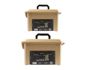 Kit Caixa de Munição Tático Ammo Box Tactical Tan