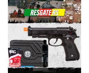 KIT RESGATE RS - Pistola Airsoft GBB Beretta GPM92 Full Metal + Green Gas + BBS 0.25g
