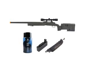 Airsoft Sniper M40 Storm + BBs 0.40g Evo 1200 Un + Magazine + Speedloader + Luneta