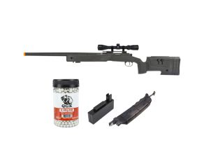 Airsoft Sniper M40 Storm + BBs 0.40g QGK 950 Un + Magazine + Speedloader + Luneta