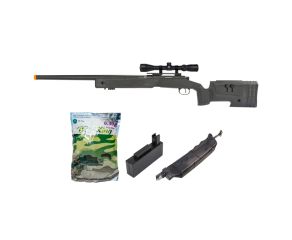 Airsoft Sniper M40 Storm + BBs 0.30g King 3333 Un + Magazine + Speedloader + Luneta