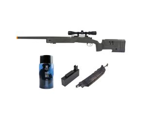 Airsoft Sniper M40 Storm + BBs 0.43g Evo 1200 Un + Magazine + Speedloader + Luneta