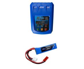 Carregador de Bateria L3PRO 3A 25W + Bateria Lipo 7.4v 250mAh Pistola Airsoft AEP