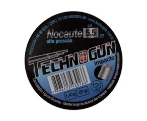 Chumbinho Technogun Nocaute - 5.5mm - 125 Unidades