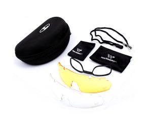 oculos tático com suporte de grau + 3 lentes