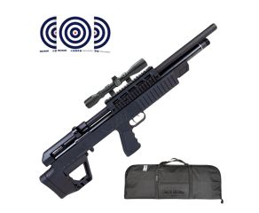 Carabina PCP Beeman 13625 VR 5 5mm Bullpup + Luneta Discovery 4x32 22mm + Capa universal + Alvos
