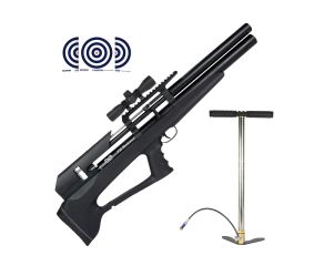 Carabina PCP Artemis P35 Bullpup Blackened 5.5mm + Bomba Manual + Luneta 4x32 + Alvos