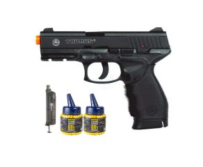 Pistola Airsoft Spring Black 24/7 + Kit LC