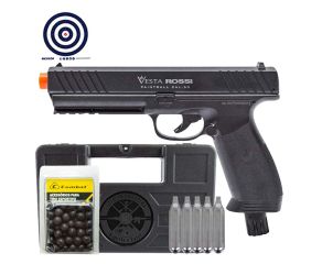 Pistola .50 CO2 Vesta PDW50 Defense Rossi Paintball + CO2 + Maleta Rigida + Esferas .50 + Alvos