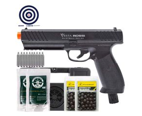 Pistola .50 CO2 Vesta PDW50 Defense Rossi Paintball + Cilindro CO2 + Maleta Rigida + Esferas + Alvos
