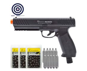 Pistola .50 CO2 Vesta PDW50 Defense Rossi Paintball + CO2 + Esferas .50 + Alvos