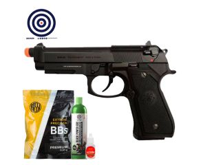 Airsoft GBB Beretta GPM92 Full Metal G&G + Green Gás + BBs 0.20g + Óleo + Alvos