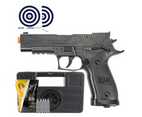 Airsoft Co2 GNB P226 X-4 Rossi 6.0mm + Maleta Rigida + BBs 0.20g + CO2 + Alvos