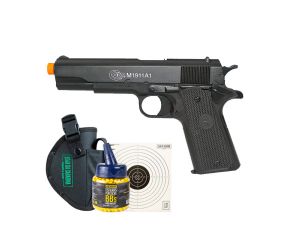 Pistola Airsoft Colt M1911 A1 + Coldre e BBS 0.12g