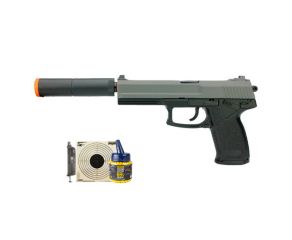 Pistola Airsoft Double Eagle M23 Spring + Kit LC