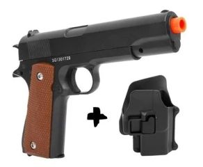 Pistola de Airsoft G25+ Full Metal - 6mm + Coldre Rígido - Galaxy