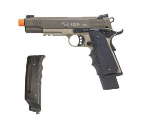 Pistola Airsoft GBB 1911 R32 Tan SandStorm Army + Speedloader 150 Rds Rossi