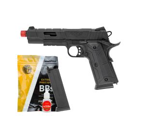 Pistola Airsoft GBB 1911 Redwings Rossi + Óleo de silicone + Magazine Green Gás + BBs Rossi