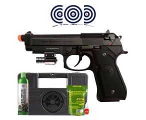 Pistola Airsoft GBB Beretta GPM92 Full Metal G&G + Maleta + Laser + Green Gas + BBs + Oleo + Alvos