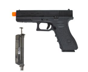 Pistola Airsoft GBB Glock G17 Kosok E&C + Speedloader NTK 90 Rds