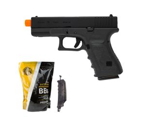 Pistola Airsoft GBB Glock G19 Kosok E&C + Speedloader Rossi 150 Rds + BB's 0.20g 4000Un