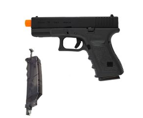 Pistola Airsoft GBB Glock G19 Kosok E&C + Speedloader Rossi 150 Rds