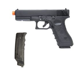 Pistola Airsoft GBB Glock R18 Army + Speedloader Rossi 150 Rds