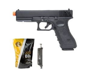 Pistola Airsoft GBB Glock R18 Army + Speedloader 90 Rds NTK + BB's 0.20g 4000Un Rossi