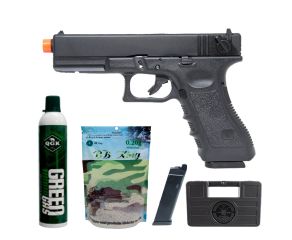 Pistola Airsoft GBB Glock R18 Army + Magazine + Maleta + Cilindro + Green gas + BBs