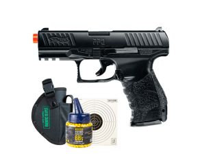 Pistola Airsoft PPQ + Coldre LC e BBs 0.12g