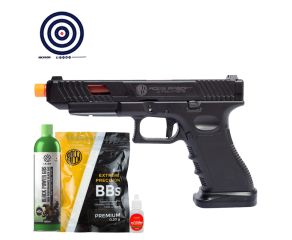 Airsoft Rossi Glock G34 Combat Master GBB + Green Gas + BBs 0.20 + Oleo + Alvos