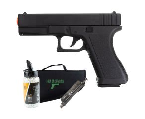 Pistola Airsoft Spring Glock GK-V307 Vigor + Speed Loader +. BBs 2000 un + Capa