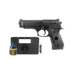 Pistola Airsoft Spring P92 BBs + Maleta, BBs e Speedloader