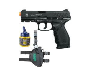 Pistola Airsoft 24/7 + Coldre Perna LC e BBs 0.12g