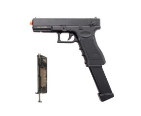 Pistola Airsoft Elétrica Glock CM030S Lipo Mosfet + Magazine Estendido