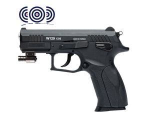 Pistola de Pressao Co2 CZ300 W129 4.5mm Blowback + Mira Laser + Alvos
