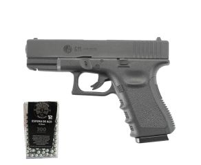 Pistola CO2 Glock G11 Rossi 4.5mm + Esferas de Aço