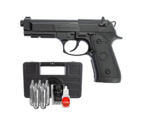 Pistola Co2 GNB Beretta M9 Rossi 6mm + Esfera de Aço + CO2 Umarex + Maleta + Óleo