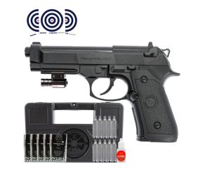 Pistola de Pressao CO2 GNB Beretta M9 Rossi 6mm + Maleta + Mira Laser + Esferas + CO2 + Oleo + Alvos
