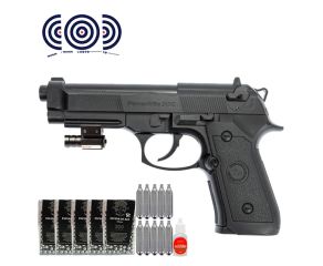 Pistola de Pressao CO2 GNB Beretta M9 Rossi 6mm + Mira Laser + Esferas + CO2 + Oleo + Alvos