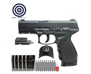 Pistola de Pressao Co2 KWC 24 7 4.5mm + Esferas + Bone + Oleo + Mira Laser + CO2 + Alvos