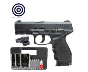 Pistola de pressao CO2 KWC 24 7 4.5mm + Case Rigido + Mira Laser + Esfera + CO2 + Oleo + Alvos