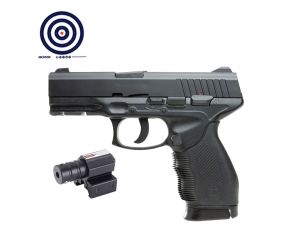 Pistola de pressao CO2 KWC 24 7 4.5mm + Mira Laser Trilho 22mm Pequena + Alvos