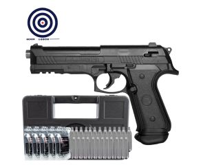 Pistola Paintball .50 CO2 LTL Alfa RAM + Co2 + Esferas de Aluminio + Case Rigido LC + Alvos