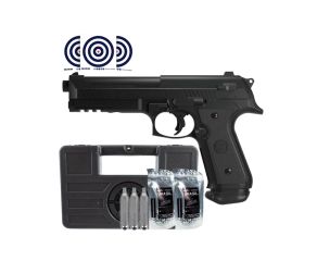 Pistola de Pressão Paintball .50 CO2 LTL Alfa RAM + Esferas de Alumínio + Case Rígido + Co2 + Alvos